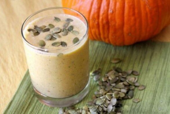 Milk with pumpkin seeds for parasites.